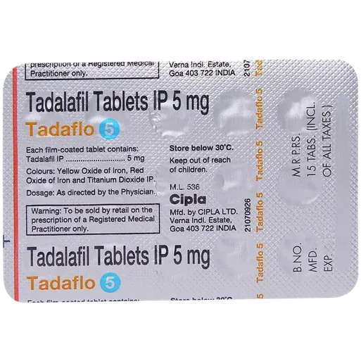 tadaflo 5mg tablet 15's